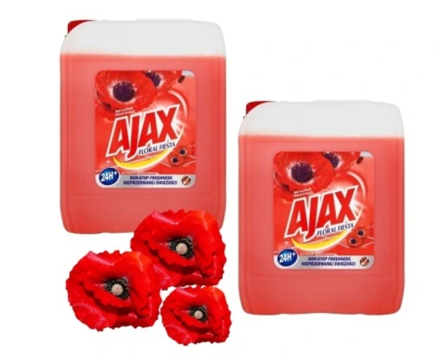 Levně Ajax tekutý čistič podlah červený 5l x2ks