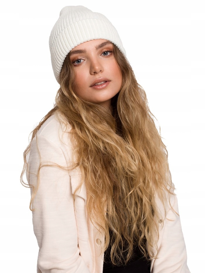 

Eu Uni BK079 Czapka splot łańcuszek - ecru Eu Uni