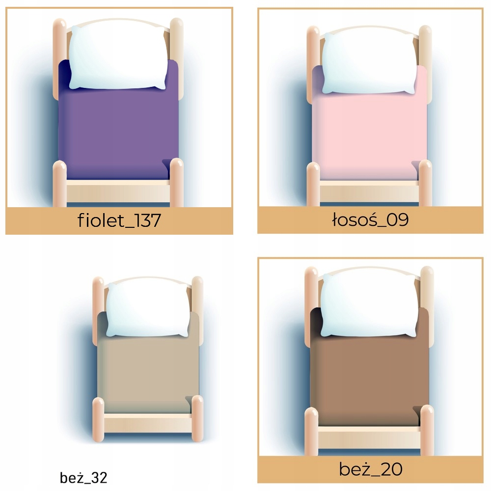 PRZEŚCIERADŁO 80x160 DZIECINNE DO ŁÓŻECZKA kolory Kod producenta 6407