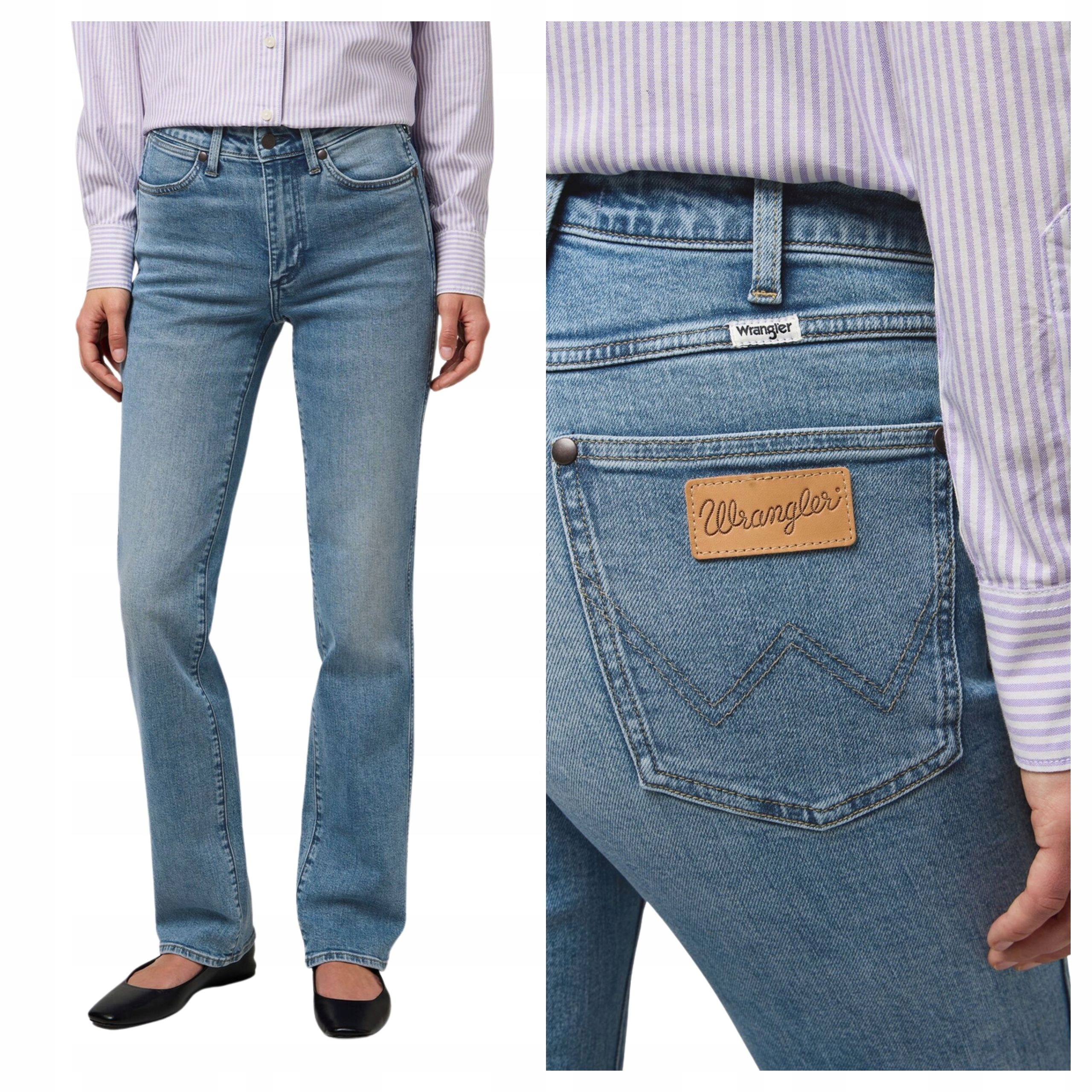 Dámské kalhoty Wrangler Straight Indigo Valley Modré džíny W29 L30