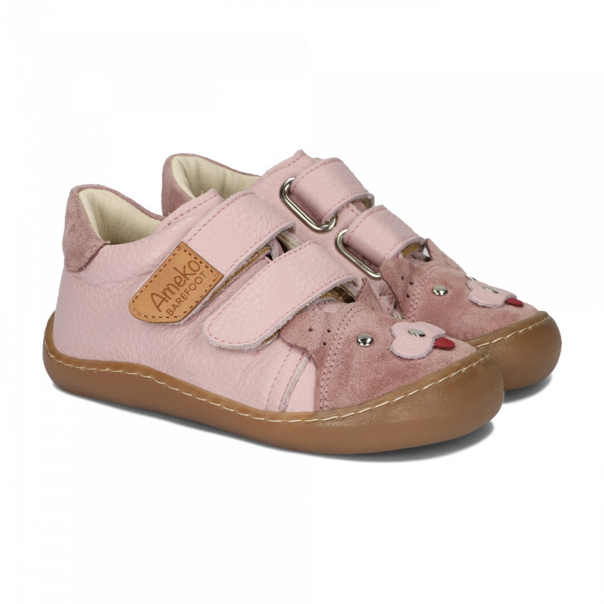 Półbuty Ameko Barefoot Otis Kiti Rose dla dziewczynki na rzepy roz.20