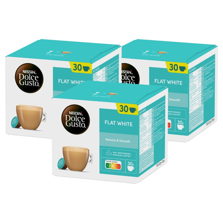 Kapsle do kávovarů káva Nescafé Dolce Gusto Flat White 3x30ks