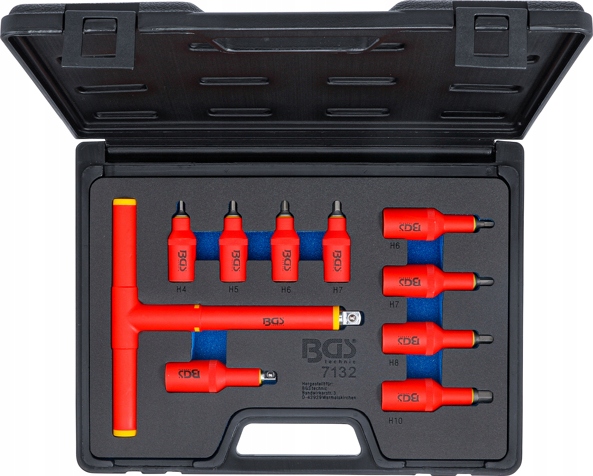 Bgs Sada nástrčiek pre bity Vde izolované 3/8" 1/2") 4 10 mm 10 ks