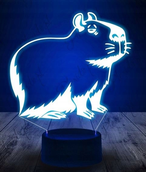 LAMPKA NOCNA BIUROWA DLA DZIECI PREZENT KAPIBARA CAPYBARA LED 3D + PILOT Kod producenta Lampa biurkowa stołowa stół biurko LED