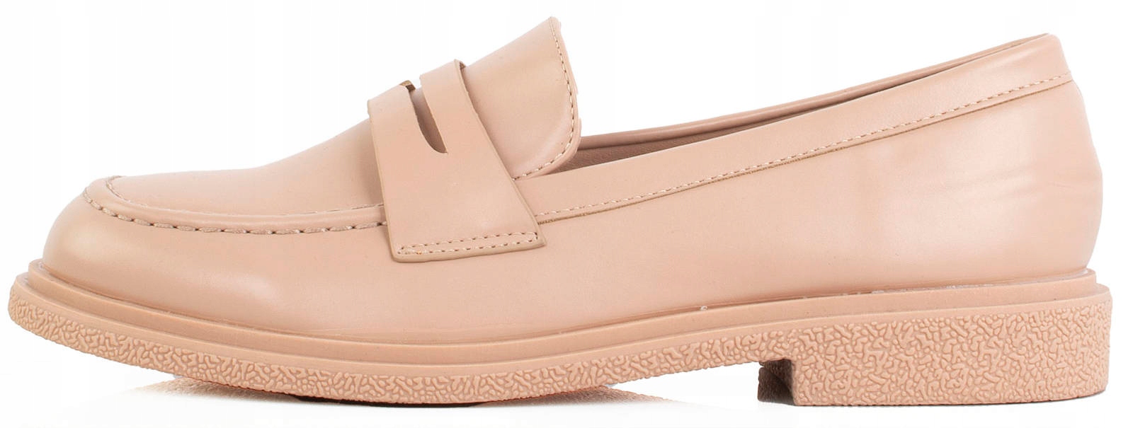 BEŻOWE MOKASYNY DAMSKIE PÓŁBUTY EKOSKÓRA 41 Materiał podeszwy inny