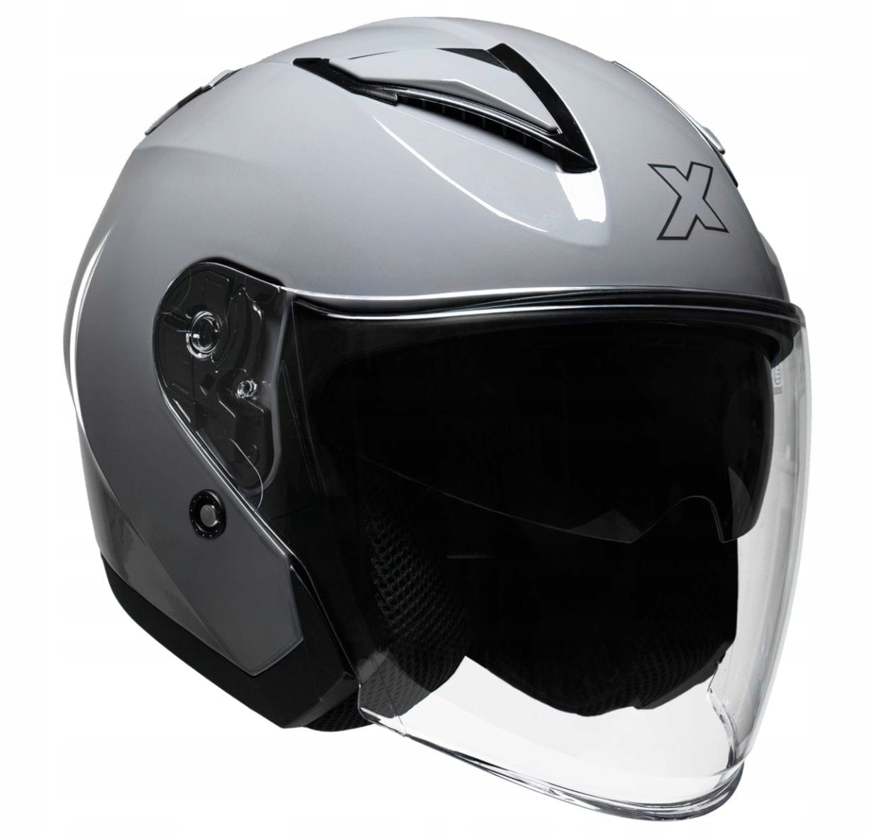 Roxar Orlando Evo Drizzly Šedá Motocyklová Prilba Otvorená Grey