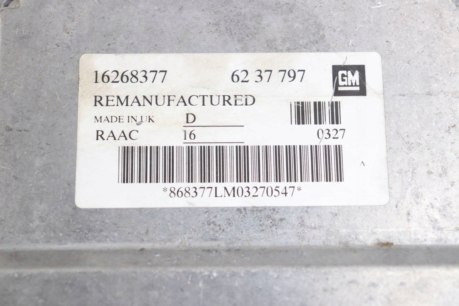 OPEL ASTRA G II module control unit of the engine 1.6B 6237797 16268377