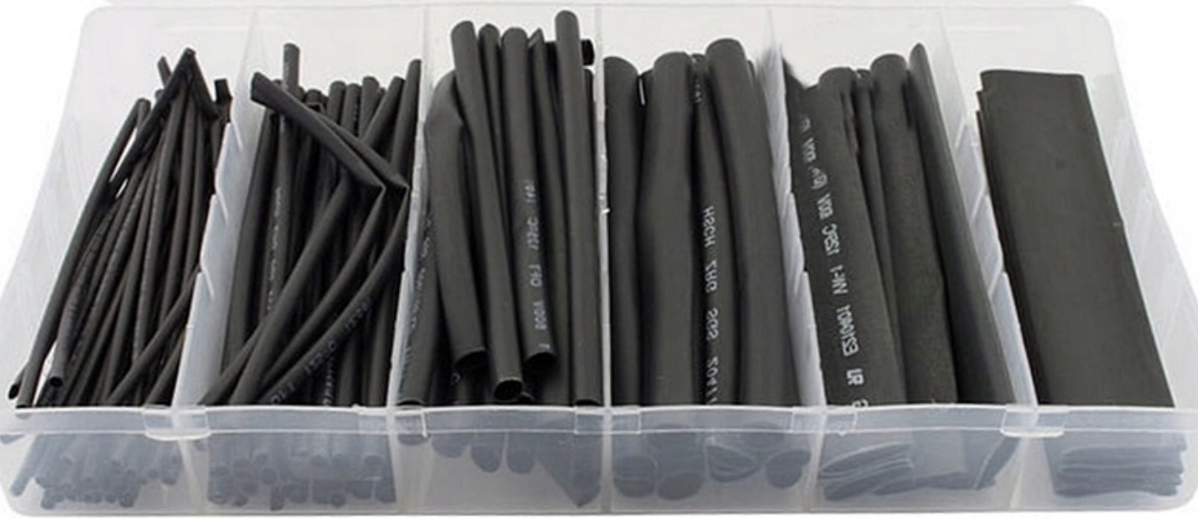 CZARNE KOSZULKI RURKI TERMOKURCZLIWE IZOLACYJNE 1,5-13mm ZESTAW 100szt.