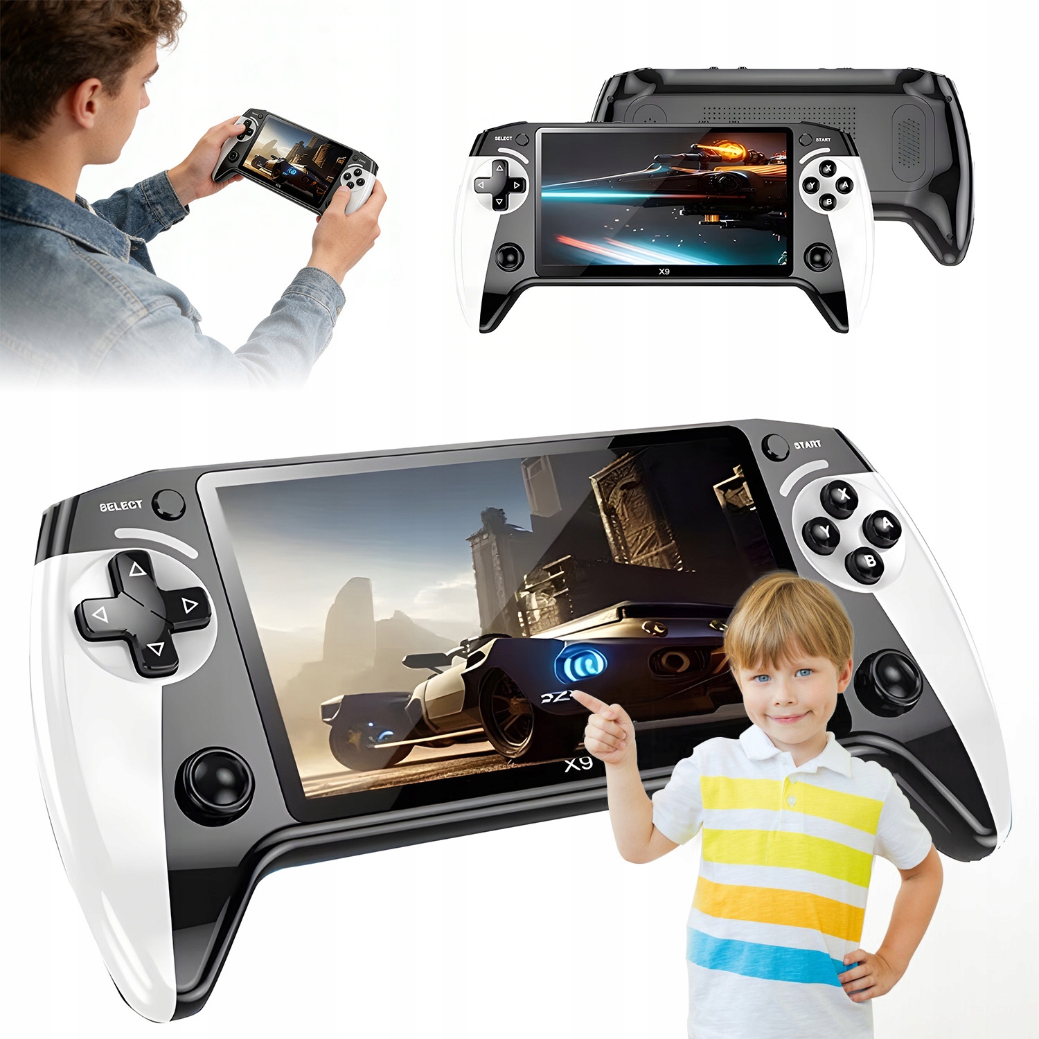 Přenosná Herní Konzole X9 3000 Pro Hry Retro 128GB Dárek