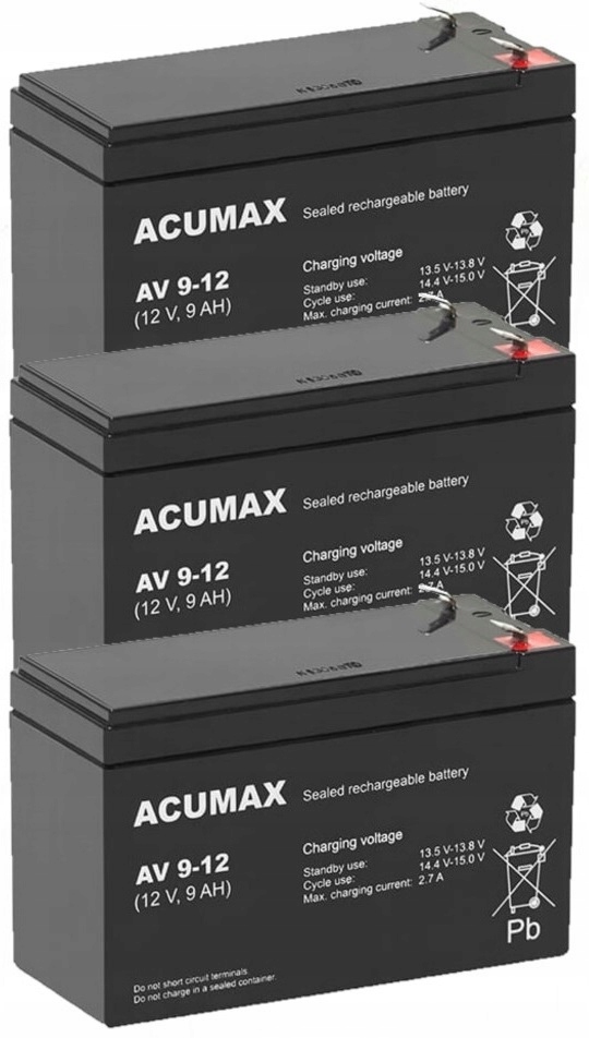 RBC53 RBC 53 #53 ZESTAW AKUMULATORÓW PAKIET BATERII DO UPS APC 3x AV 9-12