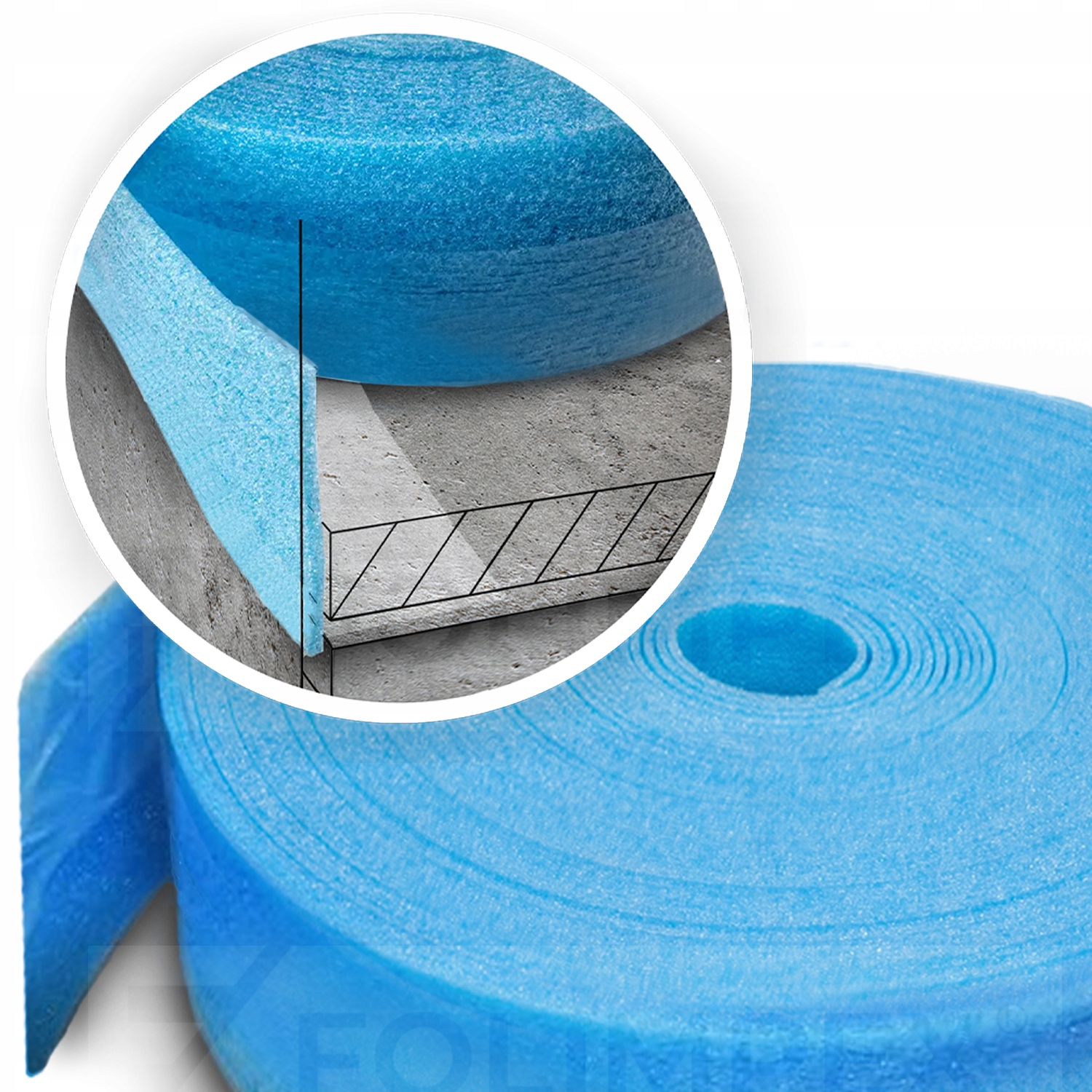 TAŚMA PIANKA DYLATACYJNA BRZEGOWA FOLIA 10/10/50