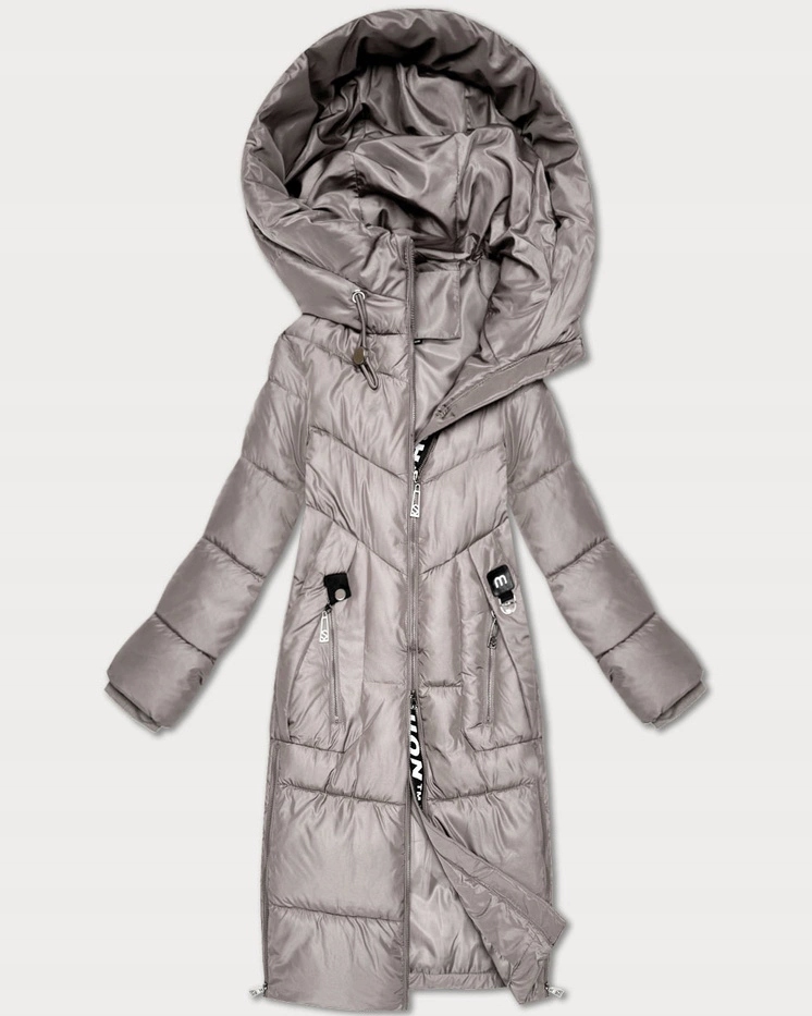 Zimní Bunda Kapuce B/R8535 Světle Béžová M (38)