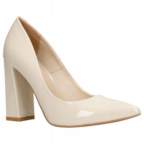 Dámské lodičky na vysokém podpatku Wojas béžové, vel.