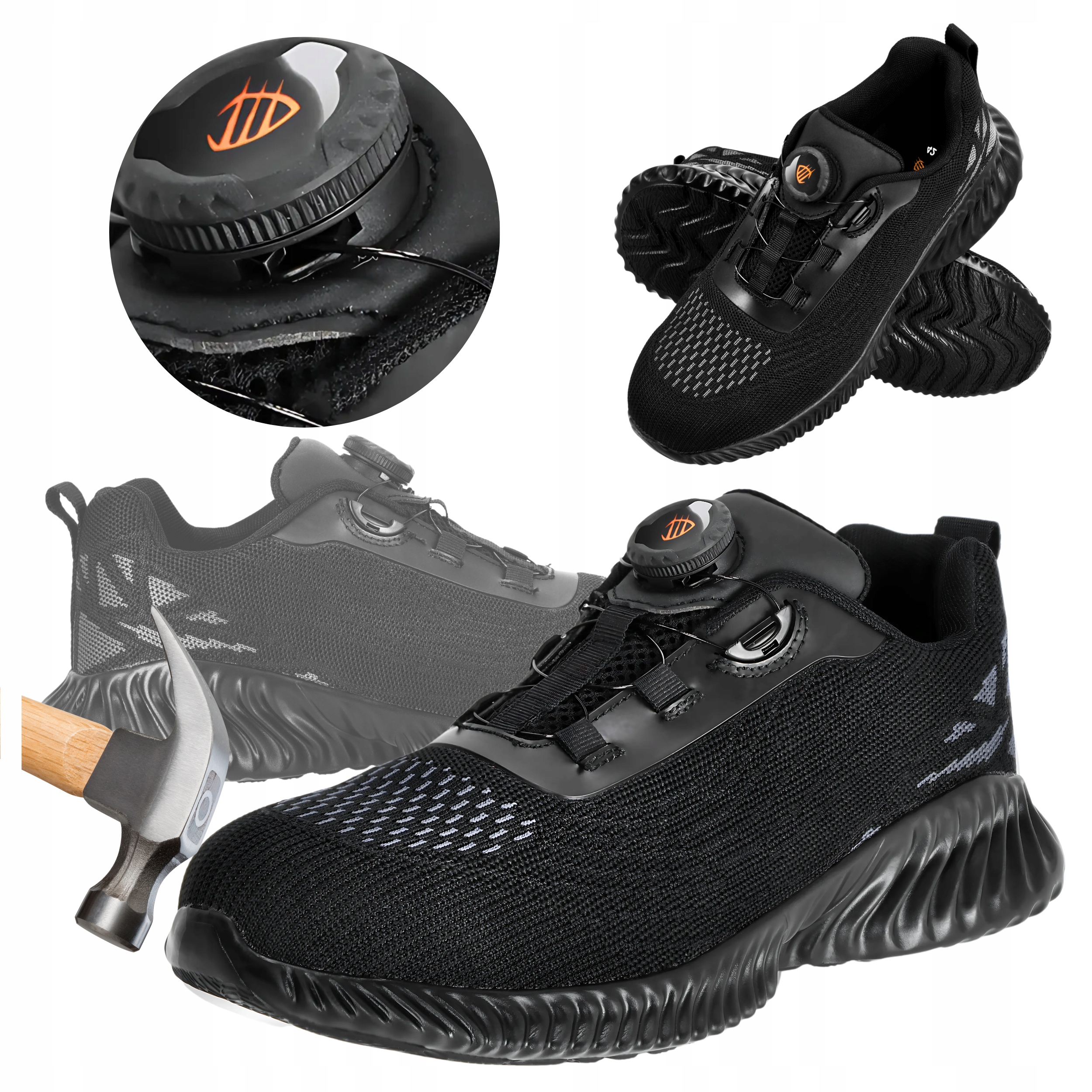 Pánské pracovní polobotky Boa se síťovanou špičkou Bozp, prodyšné, lehké