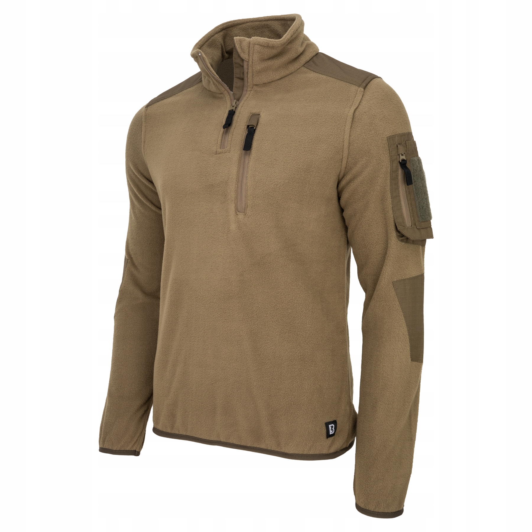 Mikina Fleecová Brandit Fleece Troyer Olive XXL