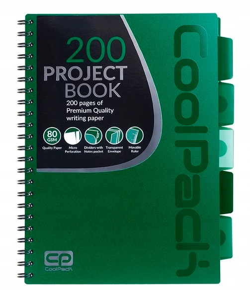 COOLPACK ZESZYT SZKOLNY DUŻY KOŁOBRULION A4 ZIELONY Kod producenta 94047CP