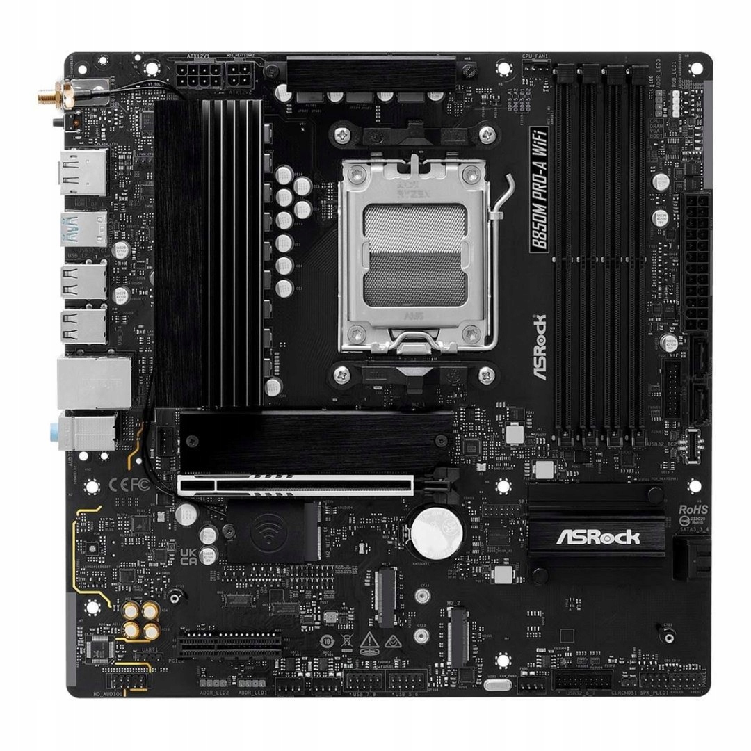Doska ASrock B850M Pro-A WiFi /amd B850/DDR5/SATA3/M.2/ USB3.1/WiFi/ Bt/pci