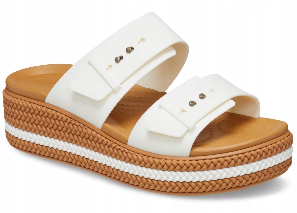 Crocs 209978-0WV Brooklyn Woven Buckle – módní nazouváky na platformě W9 39-40