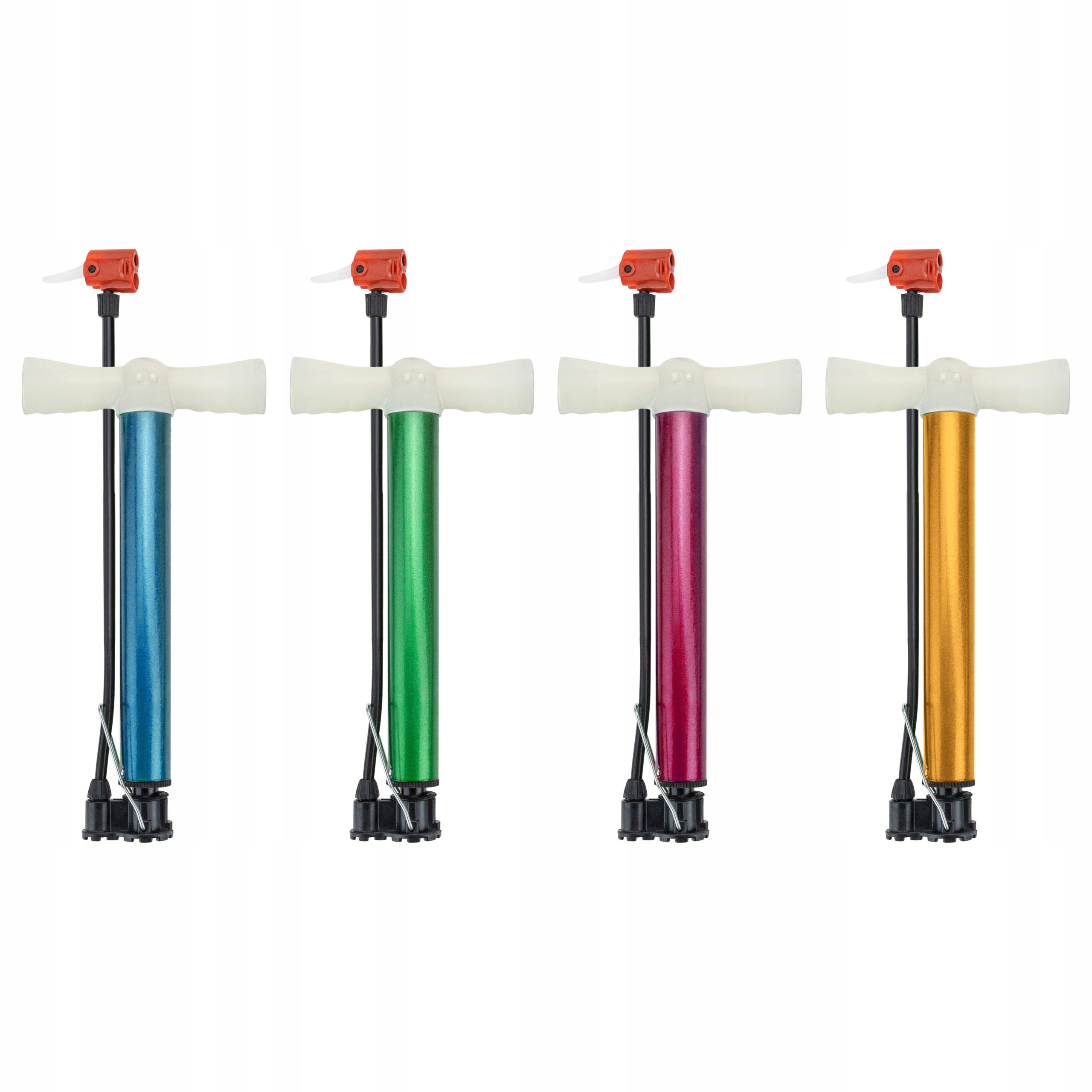 POMPKA ROWEROWA do roweru NOŻNA piłek z wężykiem mała ręczna wężyk kolory Model pompka reowerowa