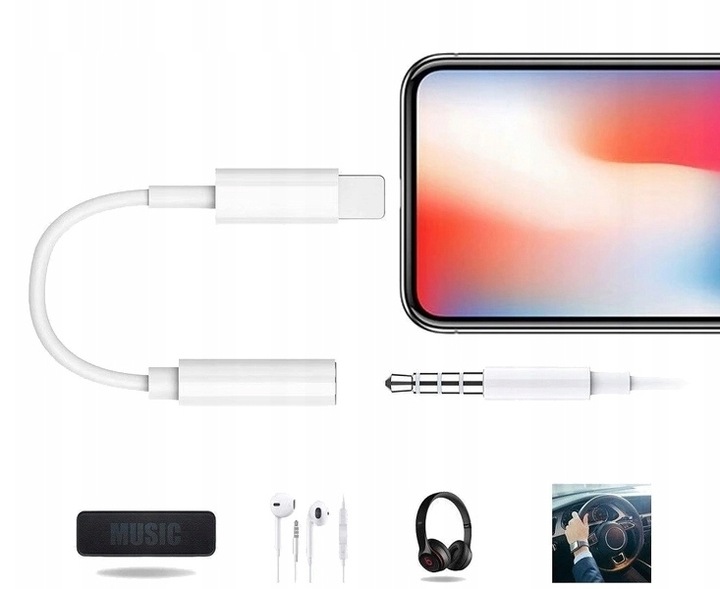 Apple Lightning to 3.5 mm Jack Adapter (MMX62ZMA) - Opinie i ceny