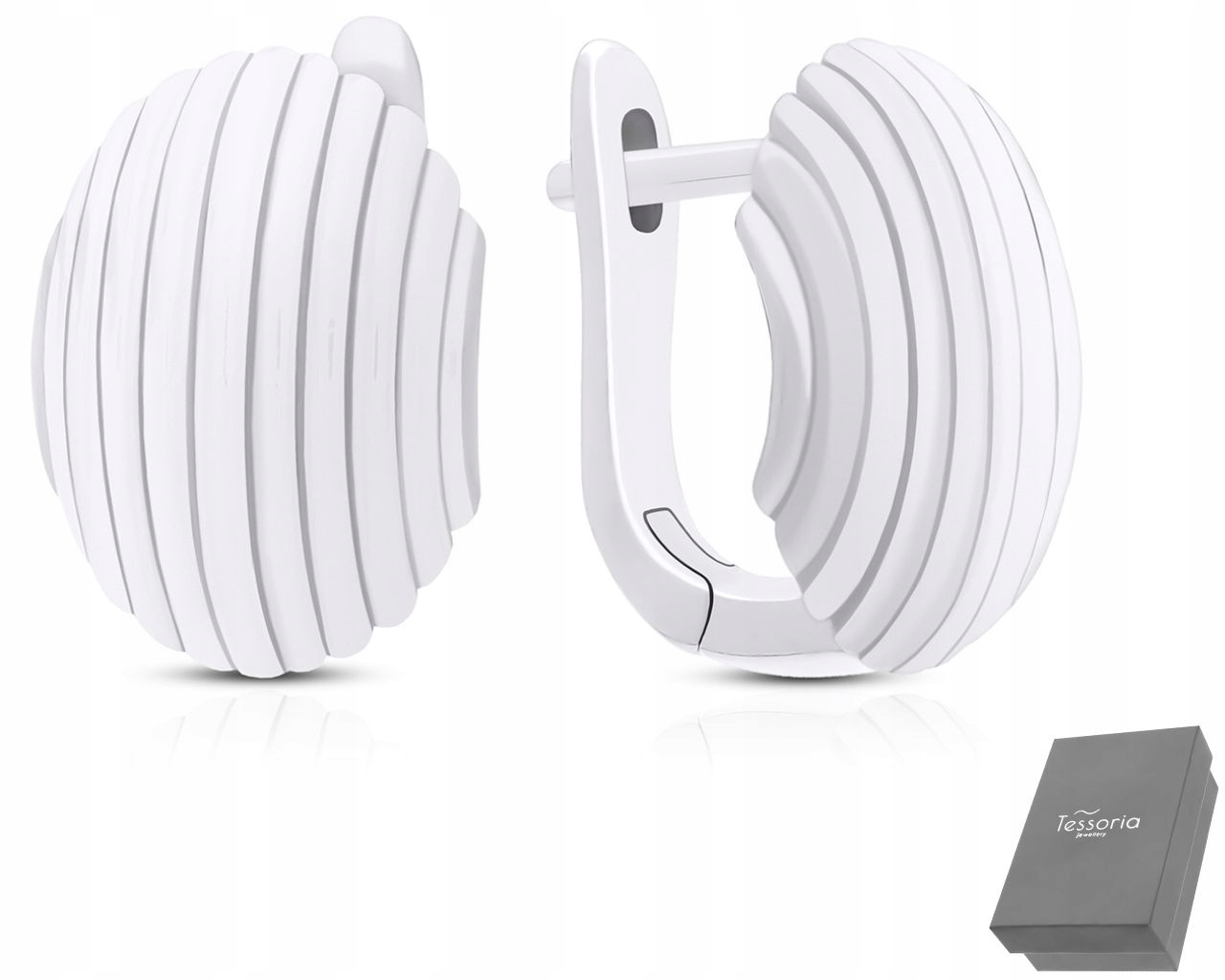 Stříbrné Náušnice Dámské Anglické Zapínání Široké Hladké ryzost 925