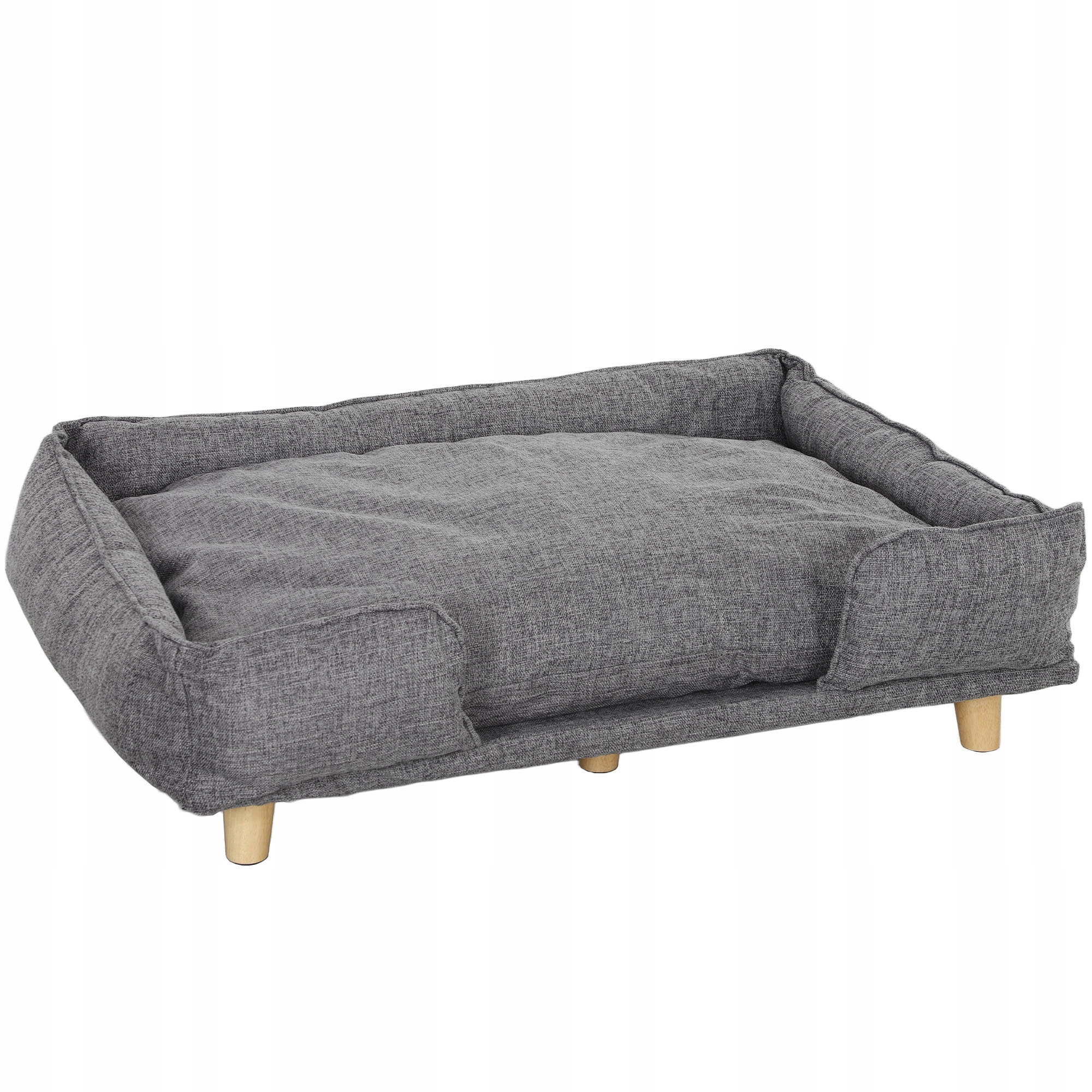 Křeslo pro psa PawHut tmavě šedé 96x66x24 cm, pro psy do 30 kg
