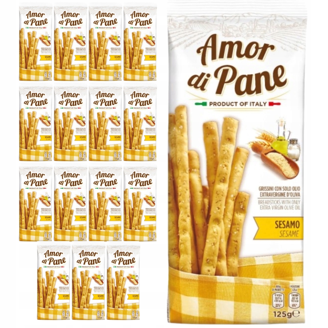 Levně Hosta Tyčinky Grissini se sezamem 125 g x 18 kusů