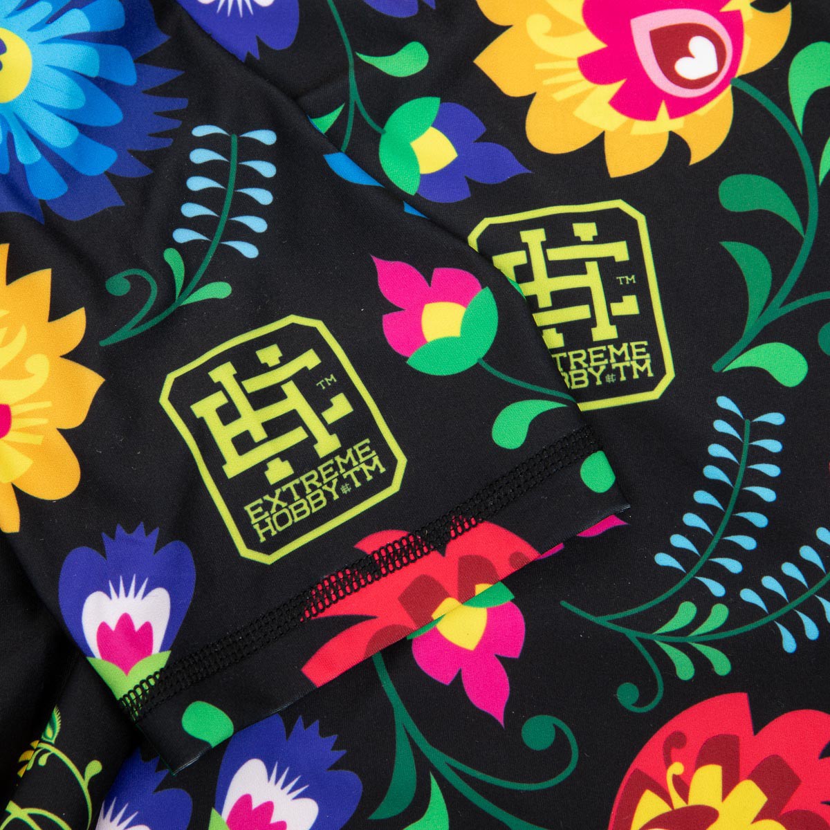 Koszulka fitness Extreme Hobby FOLK II CZARNY XL Kolor dominujący czarny