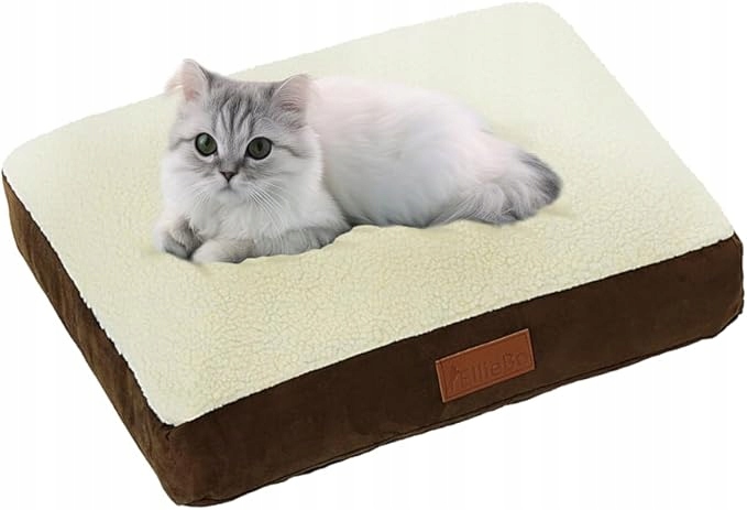 Levně Pelíšek do klece 24″ – Ellie-Bo, hnědá barva, semišová/ovčí kůže