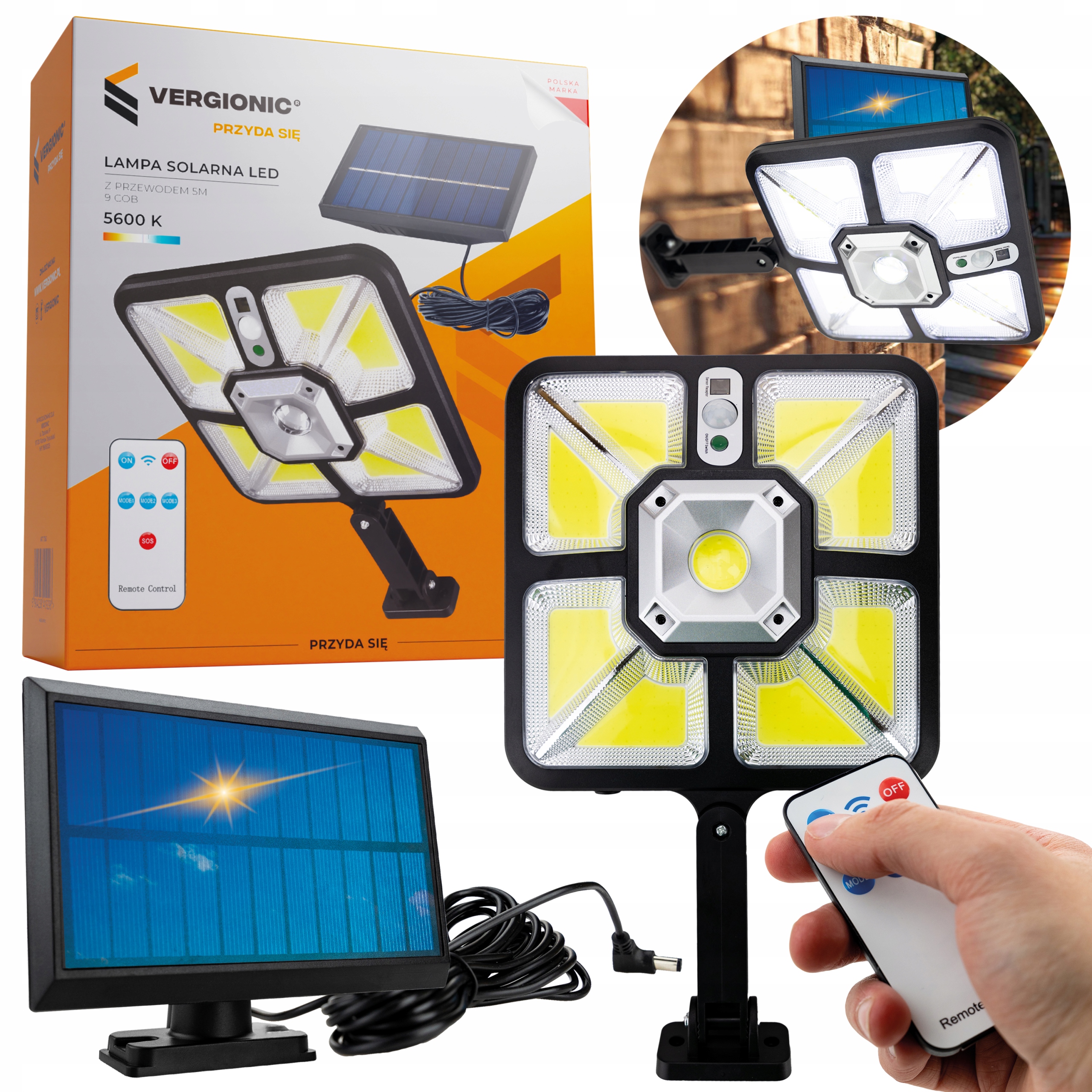 

Lampa uliczna 150W 1000lm zasilanie solarne kabel