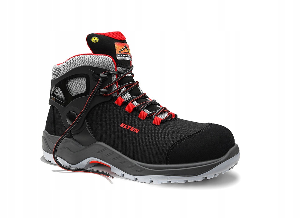 Pracovní obuv Elten Arturo Black-red MID Esd S3