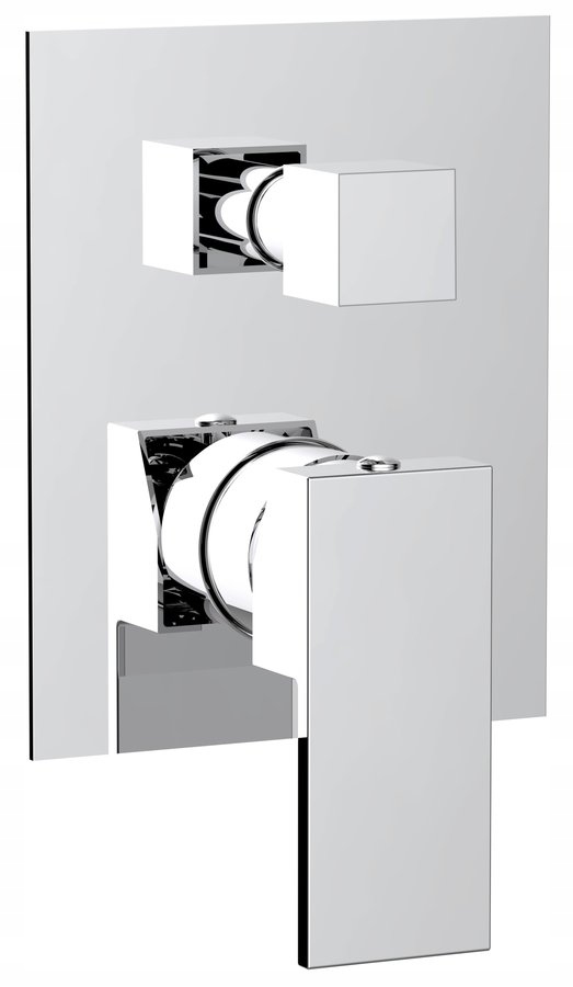 Podomietková vaňová a sprchová batéria Sapho Cubemix chróm