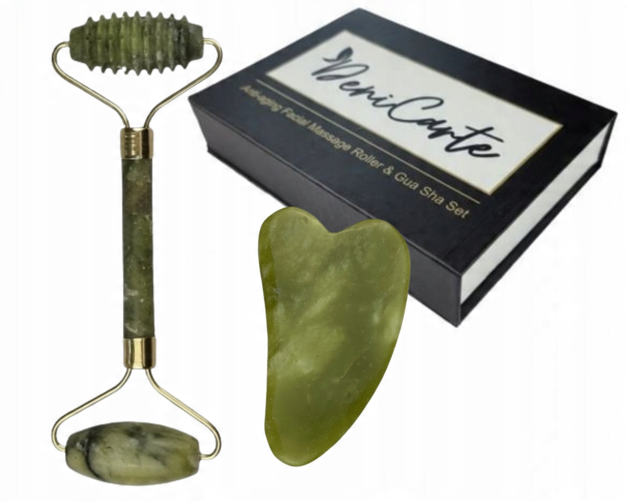 

Zestaw Masażer Roller Karbowany Gua Sha Box