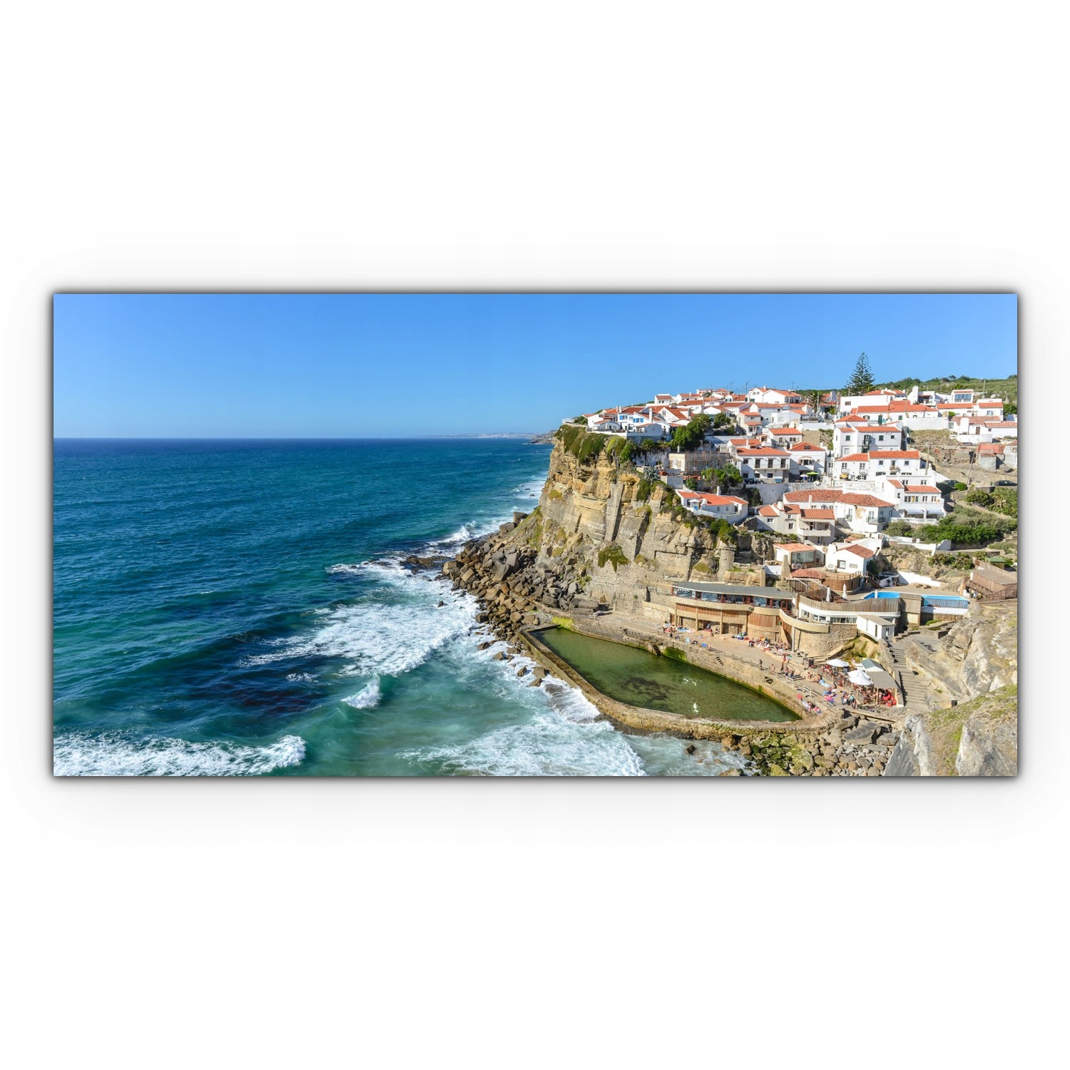 

Canvas na ramie ścienny 140x70 Lizbona Klif Miasto