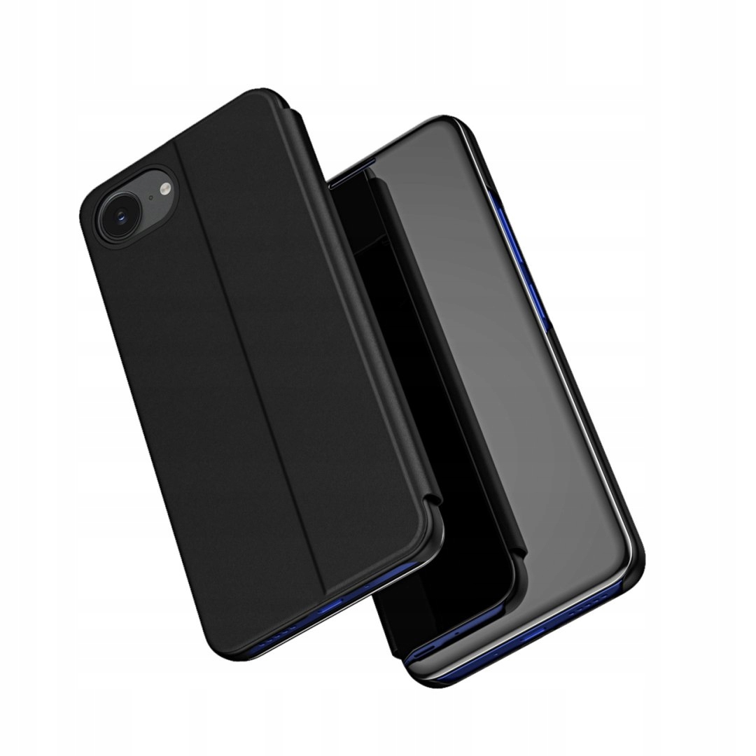Etui pokrowiec z klapką na iPhone 16e Clear View Case czarny