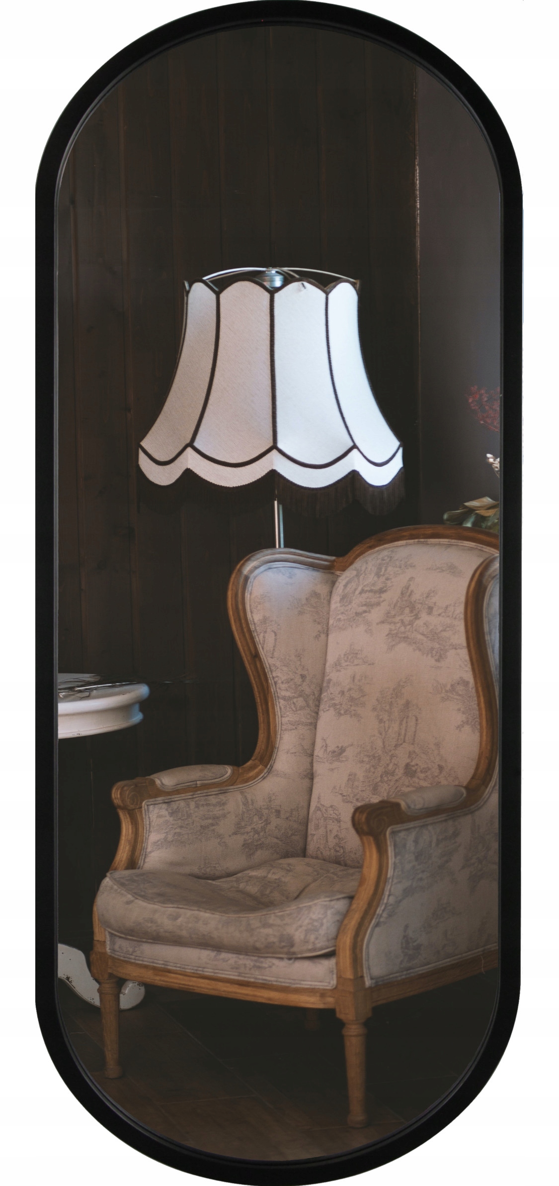 

Lustro Owalne 40X105CM W Oryginalnej Czarnej Ramie