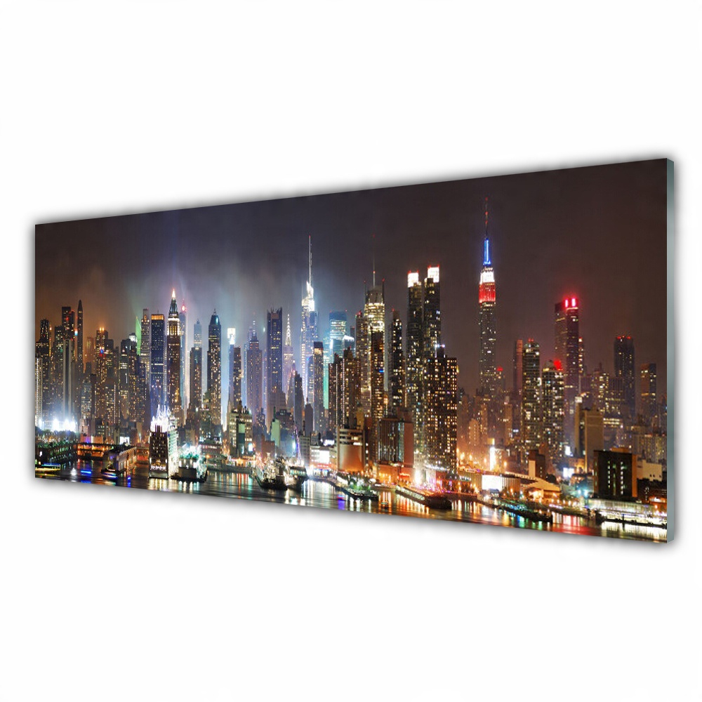 

Fotoobraz akryl 125x50 Miasto Drapacze Chmur Domy