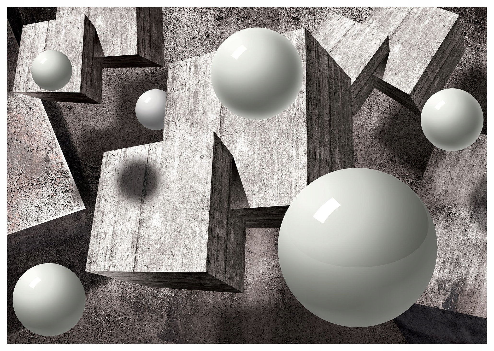 Fototapeta Abstrakcia Geometria Betón Minimalizmus Mono Vinyl 254x184 lepidlo