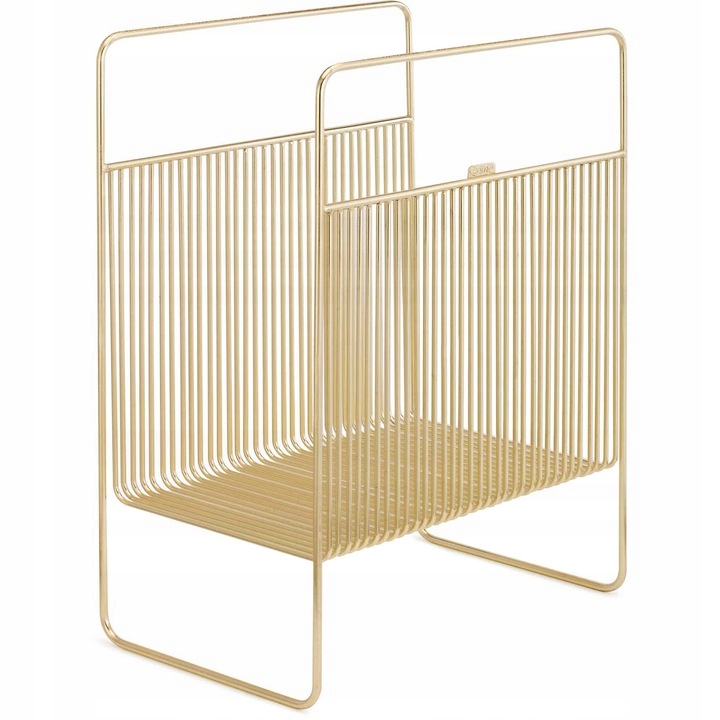 Retro Złoty Stojak Segregator na płyty winylowe gramofonowe winyle Lp 12