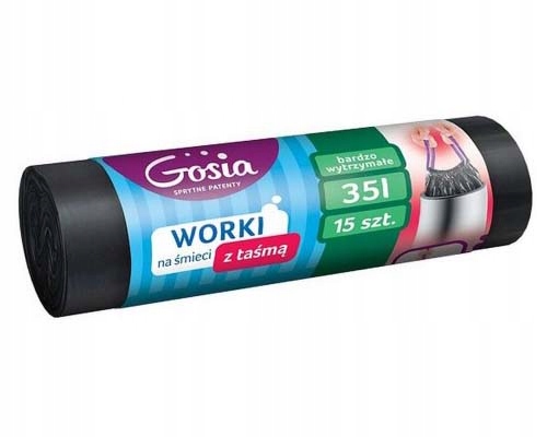

Gosia worki na śmieci 35L z taśmą 15szt
