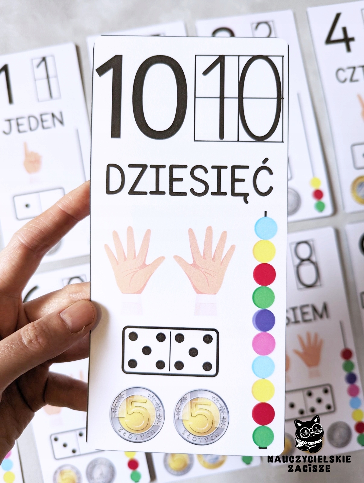 CYFRY Fiszki dla dzieci Liczby 0-10 Matematyka Tytuł CYFRY Fiszki dla dzieci