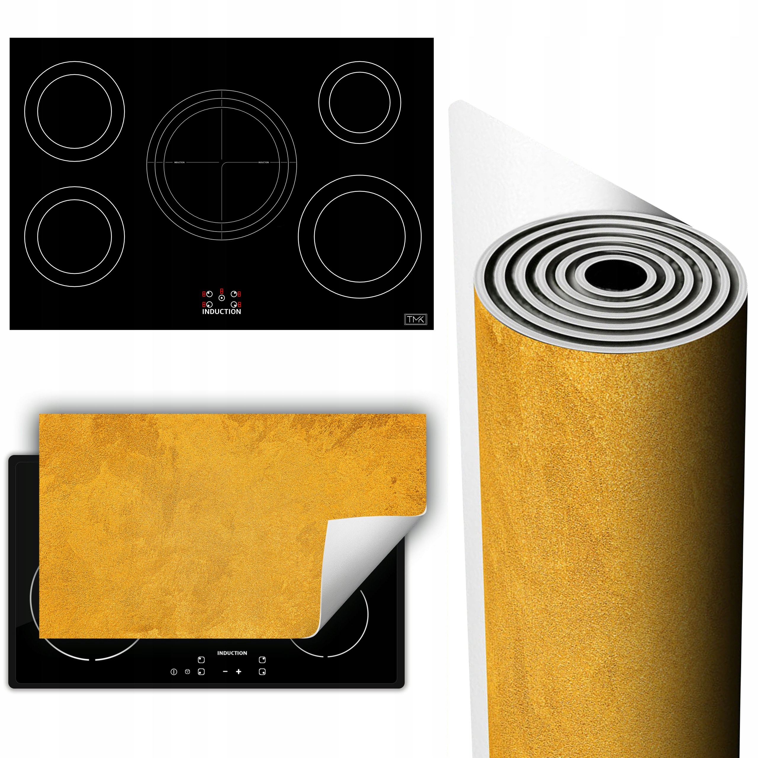 Vinylová Podložka Ochrana Kuchyňské Desky 90x52 břidlice zlato