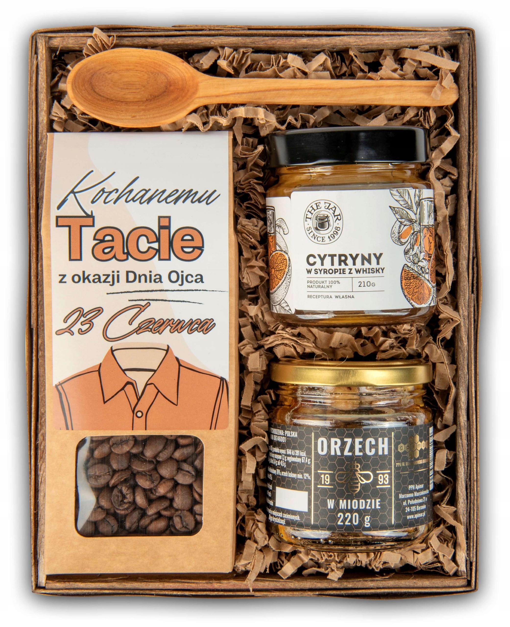 Levně Dárkový koš s kávou pro tatínka na Den Otců, med