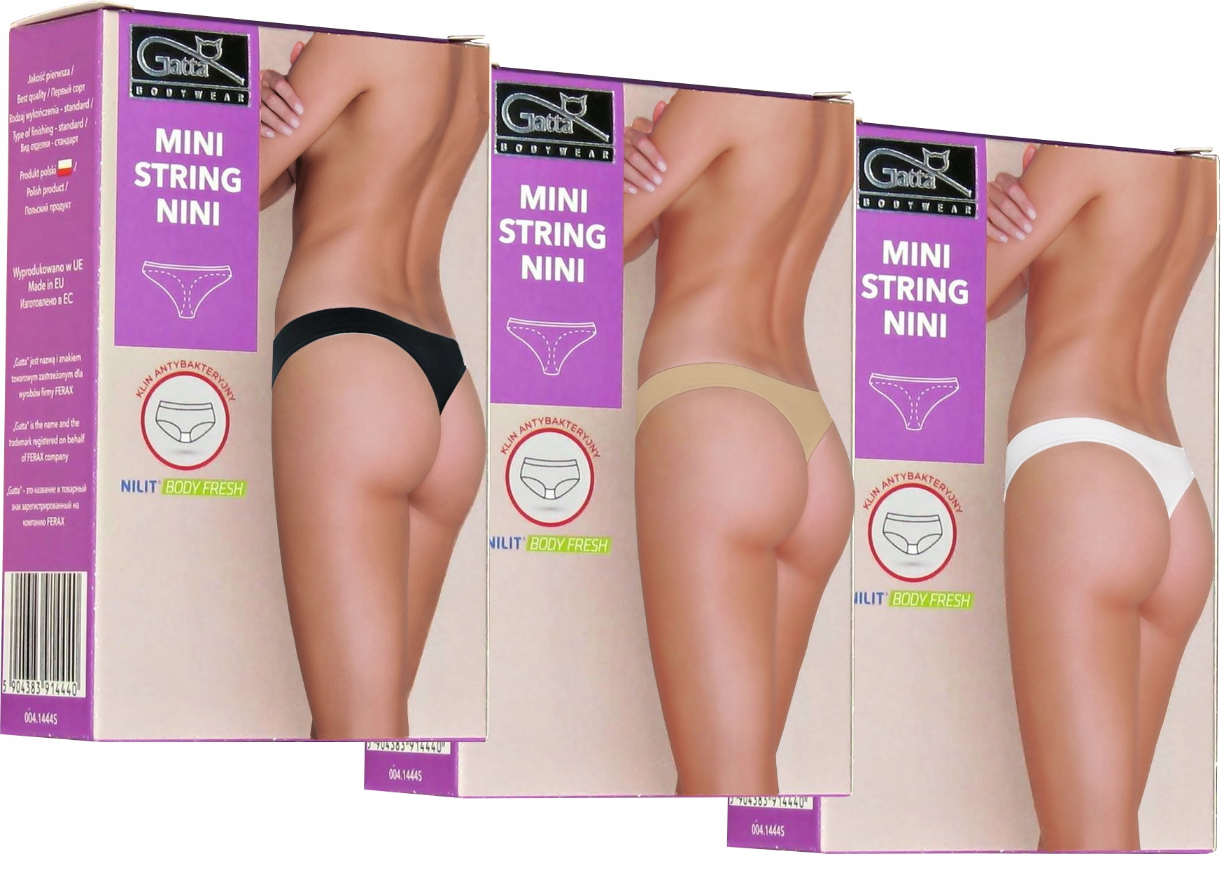 

Gatta Stringi Sport String Nini Zestaw 3 szt r.M