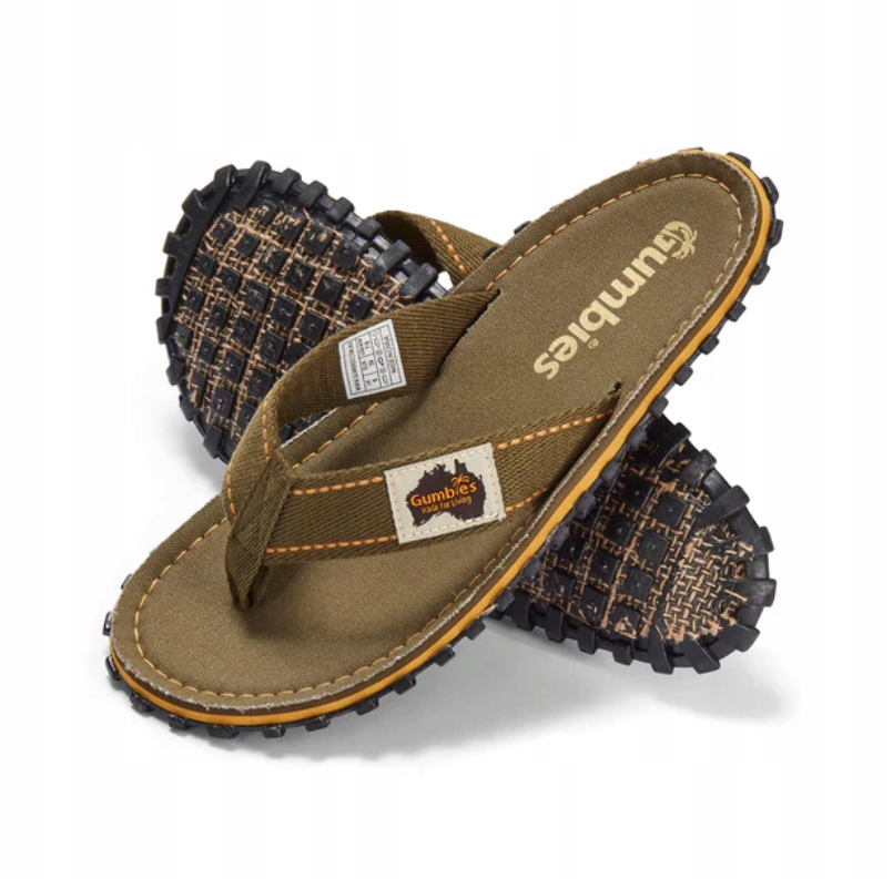 Žabky Gumbies Islander unisex klasické khaki 46