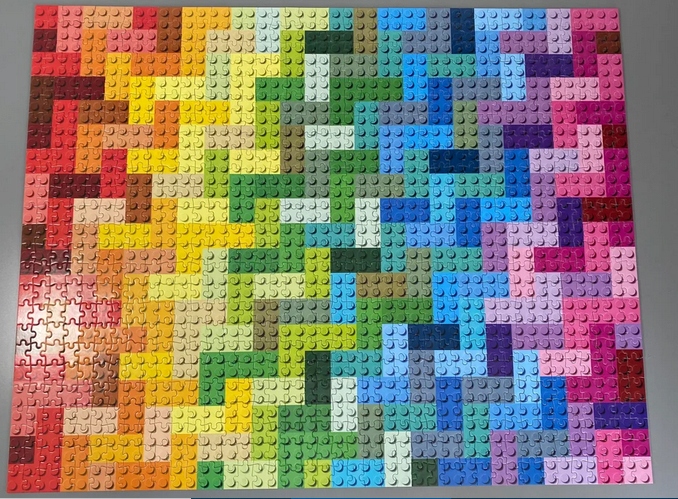 LEGO PUZZLE RAINBOW BRICKS Liczba elementów 1000