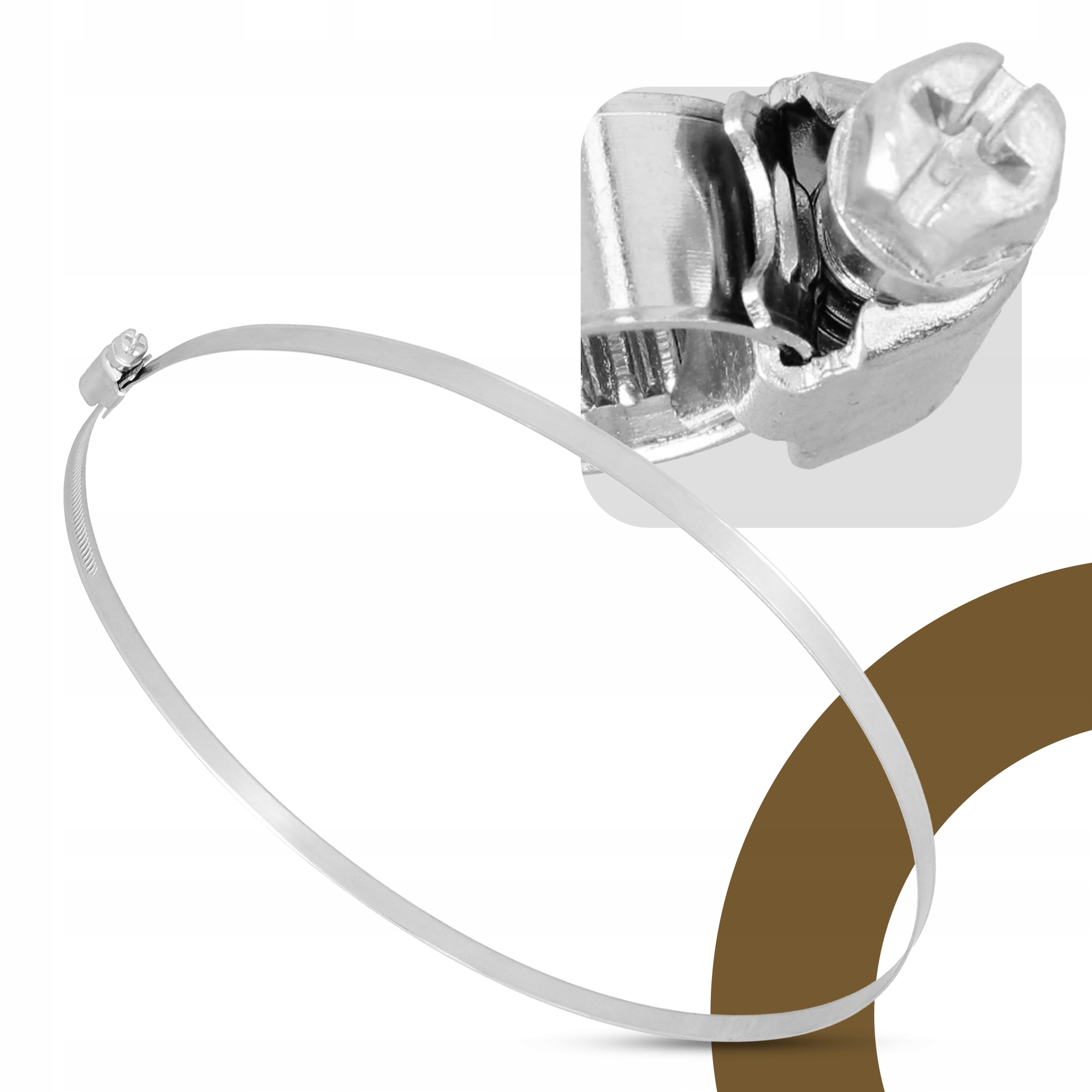 Obejma Ślimakowa OPASKA ZACISKOWA 220-240 mm Metalowa SKRĘCANA Cybant Stal Marka inna