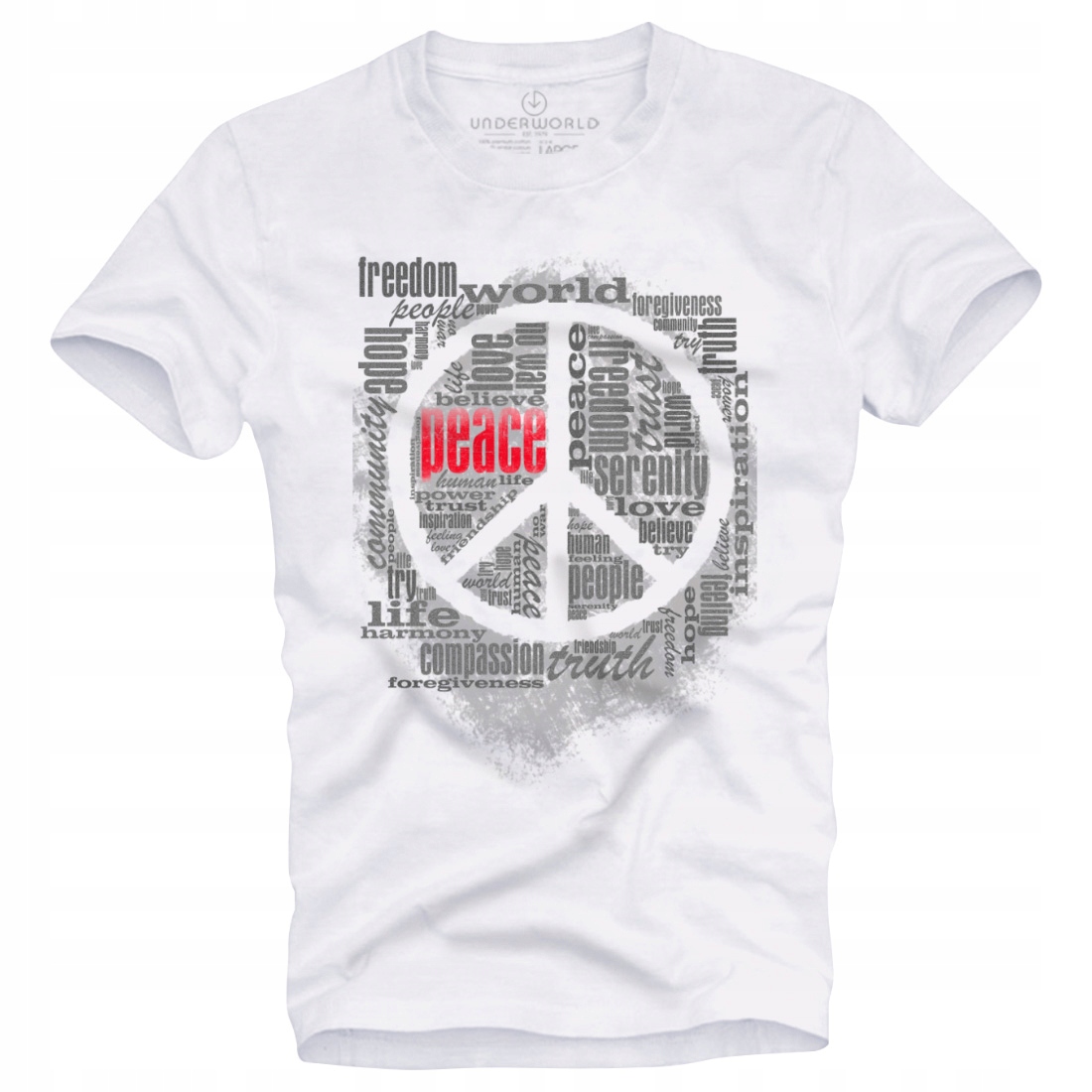 Pánské tričko Underworld Peace bílé vel M