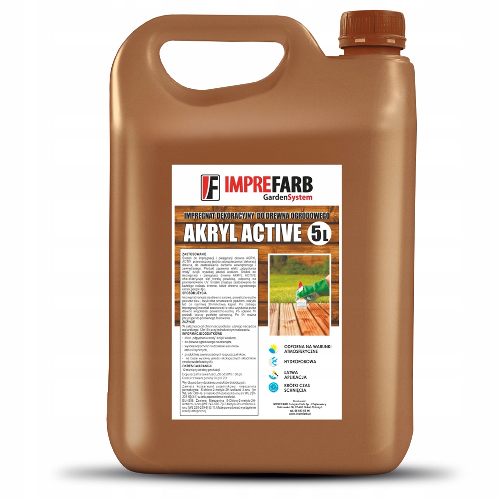IMPREGNAT DO DREWNA Akryl Active Imprefarb 5L TEAK