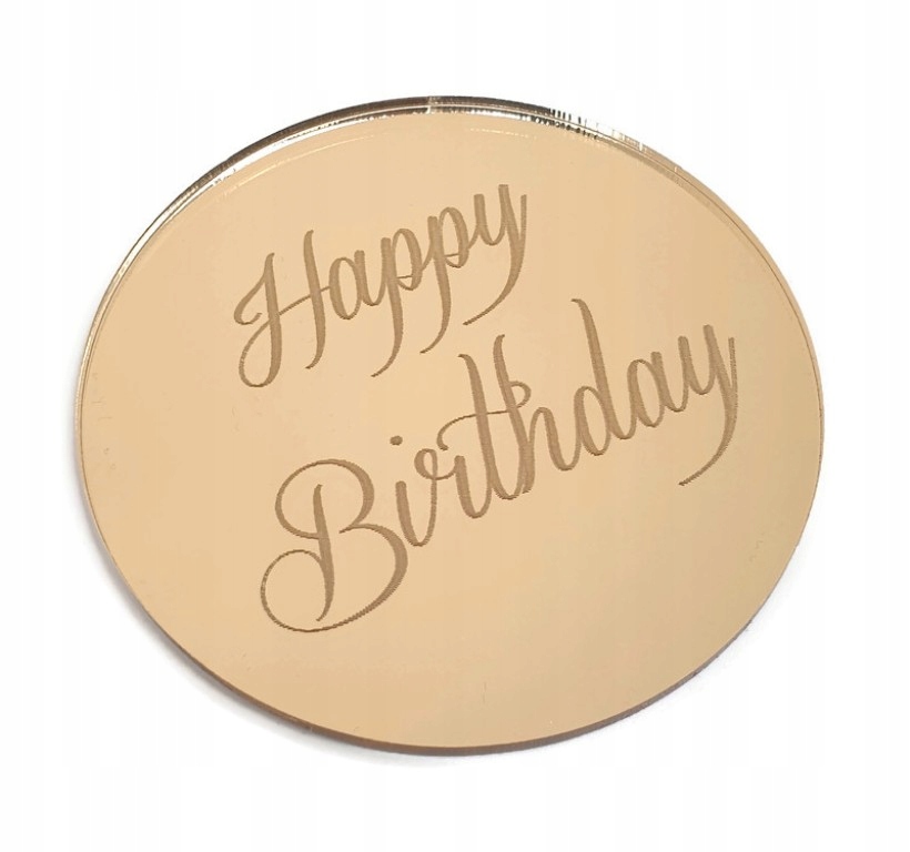 

Topper urodzinowy złoty mini dekor Happy Birthday